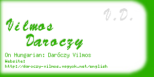 vilmos daroczy business card